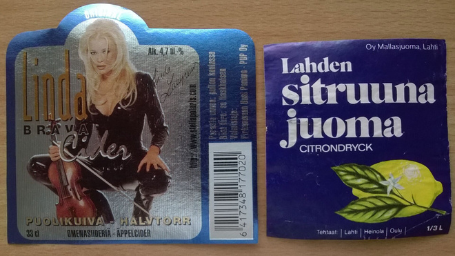 Linda Lampenius / Lahden sitruunajuoma etiketti