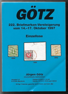 Huutokauppaluettelo - Götz 14.10.1997