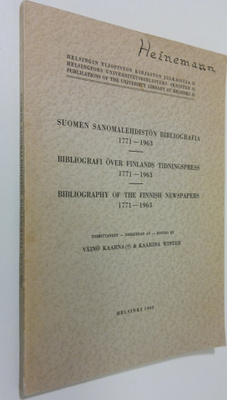 Väinö Kaarna : Suomen sanomalehdistön bibliografia : 1771...