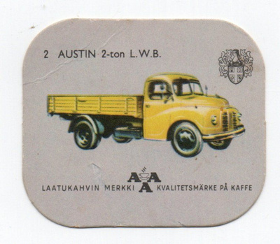 Kahvilappu AAA n:o 2 AUSTIN 2-ton L. W. B.
