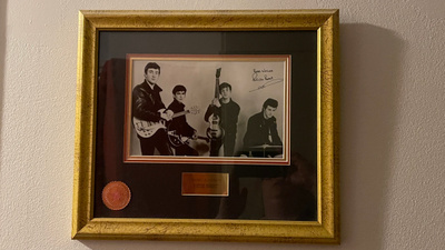 Pete Best / The Beatles kehystetty nimmaroitu promokuva