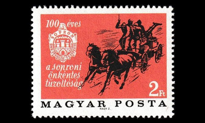 Unkari 2254 ** Ödenburgin vapaapalokunta 100v (1966)