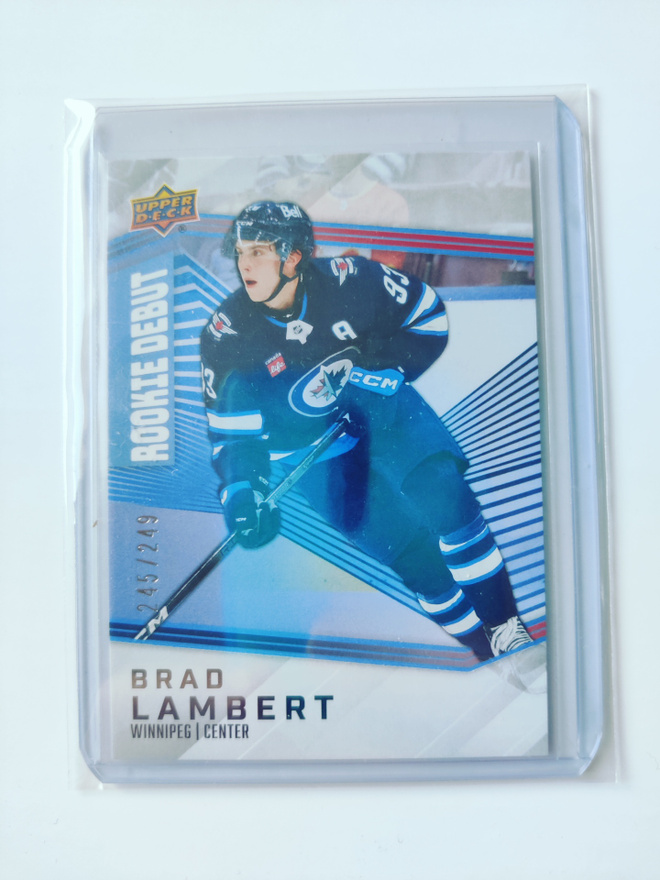 Brad Lambert 24-25 UD Rookie Debut Blue /249