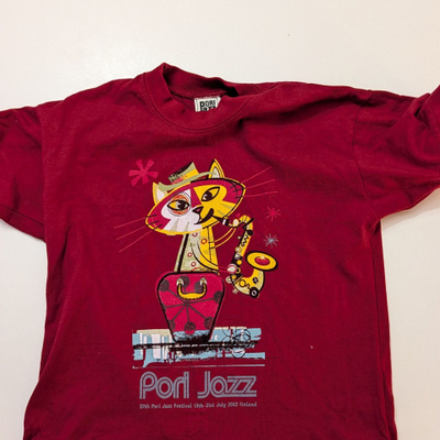 Lasten Pori Jazz t-paita 2002.Koko 90.