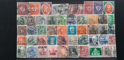 SAKSA VANHAA postimerkkejä */o 48 kpl