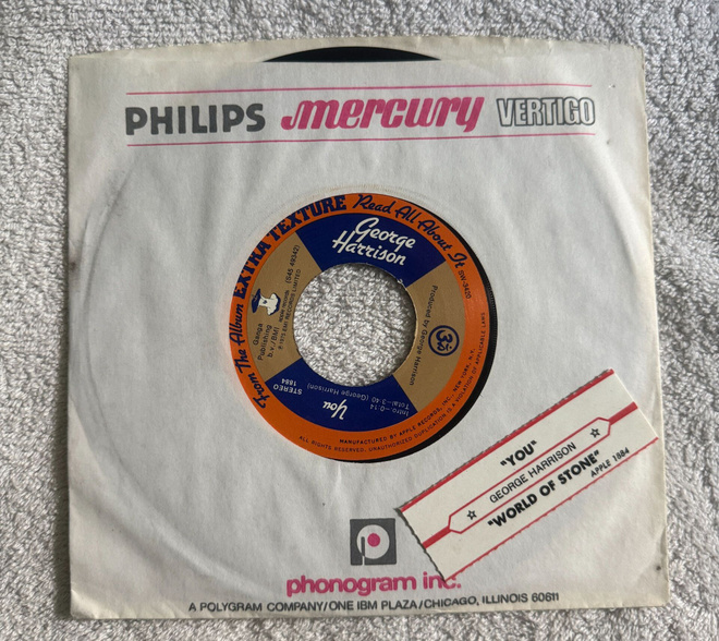 GEORGE HARRISON - YOU/WORLD OF STONE 7" SINGLE