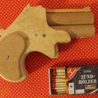 Pistooli puu-vaneria Derringer - pikkukuva 1