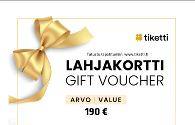 Tiketti lahjakortti 190€