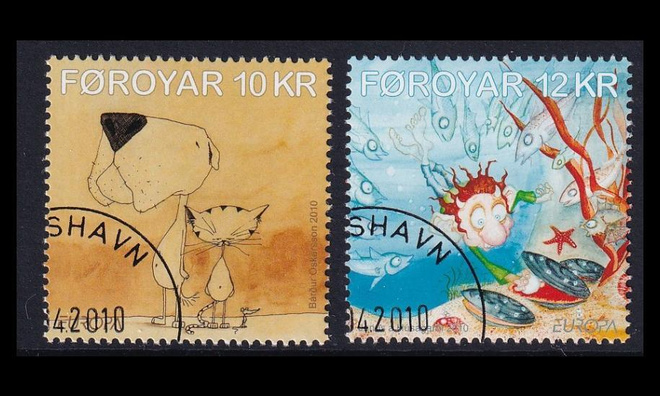 Fär-saaret 698-9 o Europa lastenkirjoja (2010)
