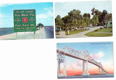 USA FLORIDA POSTIKORTIT , VANHOJA - 50-60 luku ?