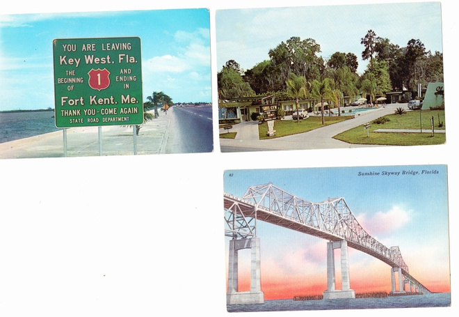 USA FLORIDA POSTIKORTIT , VANHOJA - 50-60 luku ?