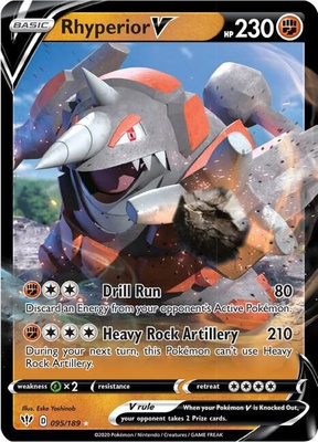 Rhyperior V 095/189 - Darkness Ablaze - NM/M