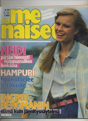 Me Naiset n:o 40 1980 Pori. Kari Lepistö. Ingrid. Heidi pärj