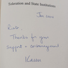 Karen Stanbridge : Toleration and state institutions : Br... - pikkukuva 3