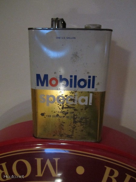 VANHA MOBIL OIL KANISTERI VETOISUUS 1 GALLONA