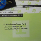 ERIC CLAPTON - I AINT GONNA STAND FOR IT PROMO CDS - pikkukuva 1