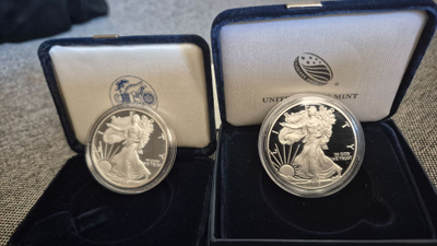 2x 999  oz proof usa silver dollar