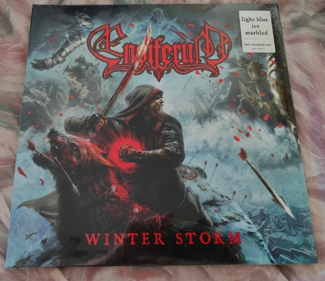 Ensiferum : Winter Storm - Light Blue Ice Marble - 12" vinyl
