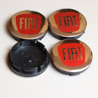 Fiat vannekeskiöt – Kromi-punainen – 56mm (4kpl - pikkukuva 1