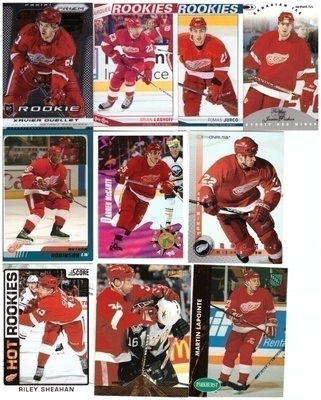 10 x DETROIT RED WINGS Rookie mm. QUILLET, JURCO,ERIKSSON...