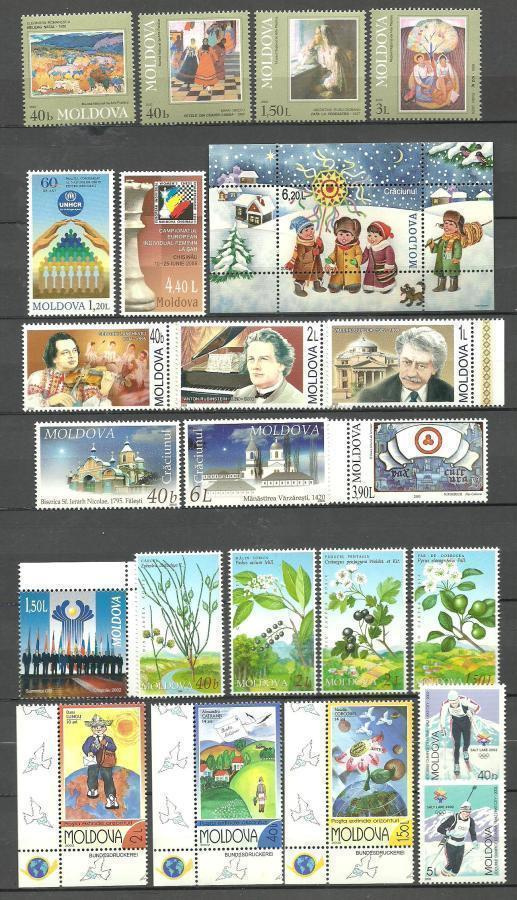 MOLDOVA suuri levyllinen postituoreita merkkejä 2000-l **