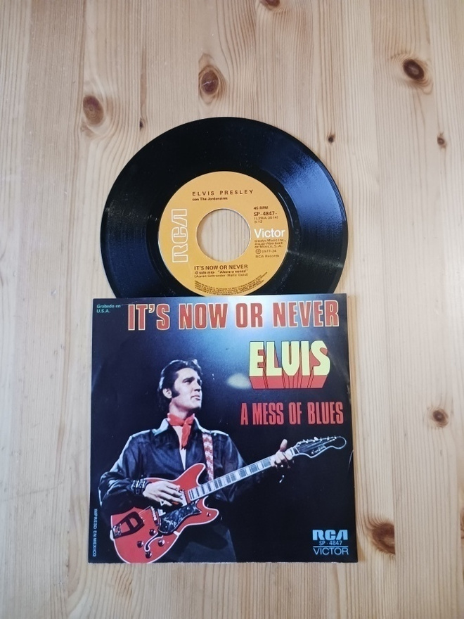 Elvis Presley – It's Now Or Never 7" ps orig 1977 Mexico