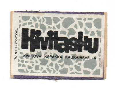 Tukkukauppojen OY KIVITASKU Kaukajärvellä Etiketti