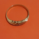Kultasormus timantein 585 14K 17mm - pikkukuva 2