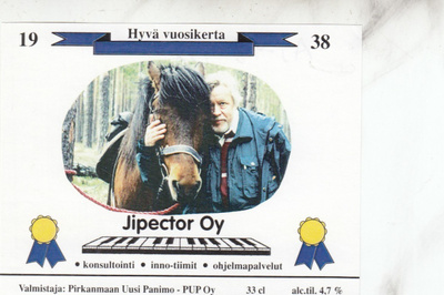 Olutetiketti.  Jipector  Oy  c9