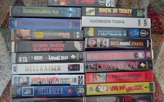 19x vhs kauhua toimintaa yms