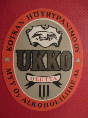 VANHA OLUTETIKETTI - UKKO OLUTTA FINLAND (K14-S47)
