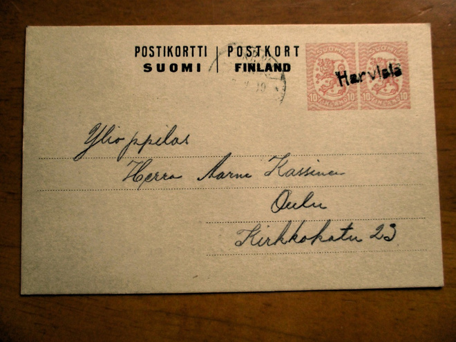 1919 Harviala (Janakkala) rivil ehiö