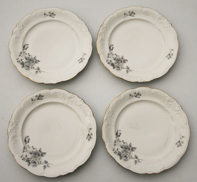 Walbrzych matalat ruokalautaset 4 kpl Vintage