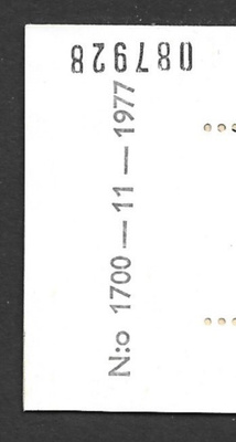 Automaattivihko AV 8 I tl 1700-11-1977 yEG tarkastusluku