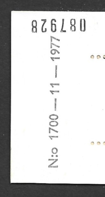 Automaattivihko AV 8 I tl 1700-11-1977 yEG tarkastusluku