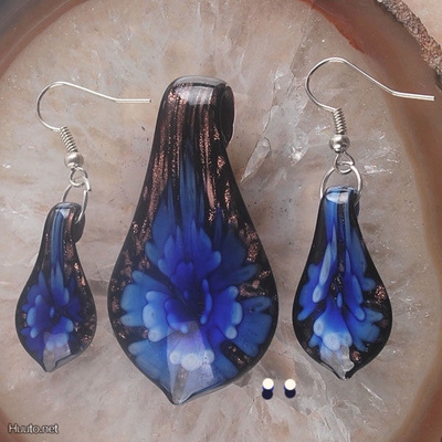 1118 .. Murano Kaunis Lampwork Taidelasi .. Kaulakoru