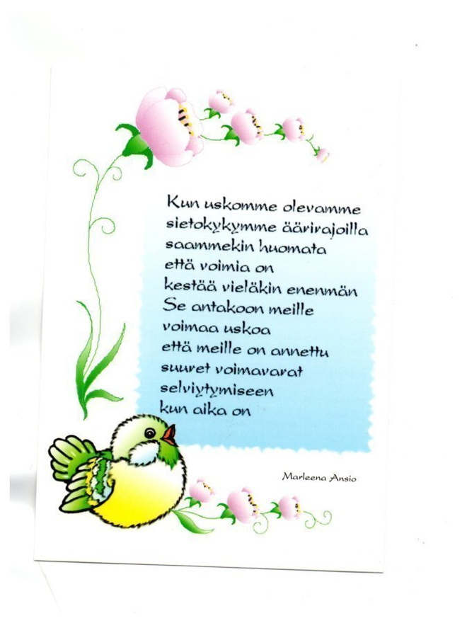 °°SUURET VOIMAVARAT...°° -KORTTI /Marleena Ansio