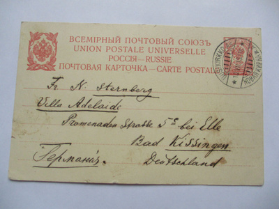 1913 Uusikirkko As. venäjänkielinen ehiö Saksaan