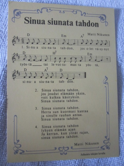 Sinua siunata tahdon