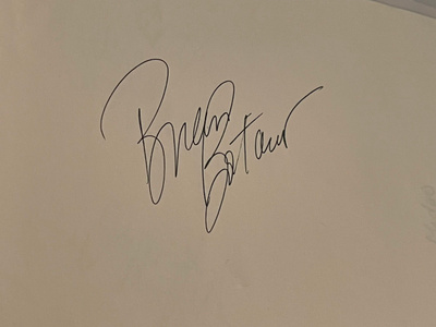 Brian Boitano nimikirjoitus paperilla