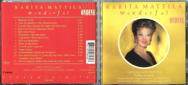 KARITA MATTILA . CD-LEVY . WONDERFUL