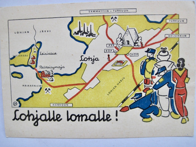 VANHA Postikortti Lohja n. 1950-l