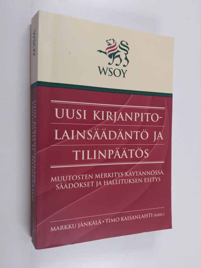Markku ym. Jänkälä : Uusi kirjanpitolainsäädäntö ja tilin...