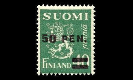 170II ** Leijona lisäp. 50p/40p vihreä (1931)