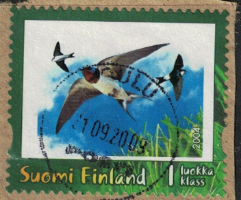 Omakuvamerkki, 2004, pääskynen, leike