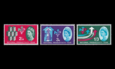 Iso-Britannia 351-3y ** Kansallisen tuottavuuden vuosi (1962