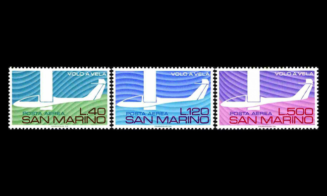 San Marino 1077-9 ** Purjelentokoneita (1974)