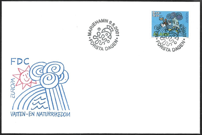 FDC Åland 2001  Eurooppa-merkki   LaPe ÅL 191