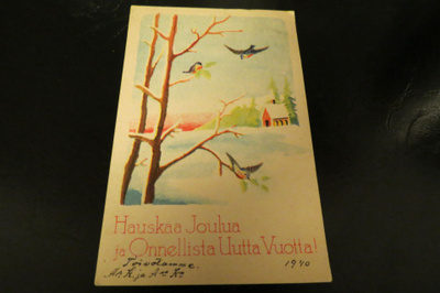 JOULUKORTTI VANHA 1939 KULKENUT