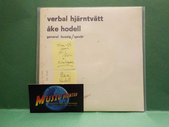 ÅKE HODELL - VERBAL HJÄRNTVÄTT M-/EX- 7" + NIMIKIRJOITUS ÄKE
